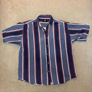 Striped 90’s Button Up Men's Shirt